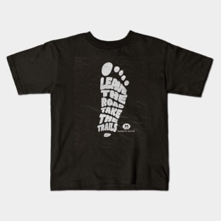 Van Life Footprint Leave The Road Take The Trails Kids T-Shirt
